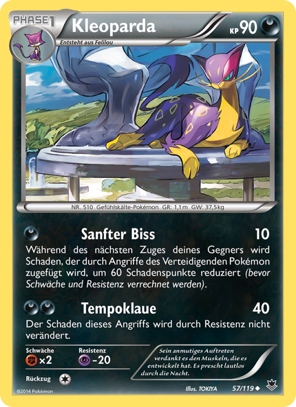 Kleoparda 57 — Phantom Forces (German Pokémon TCG card)