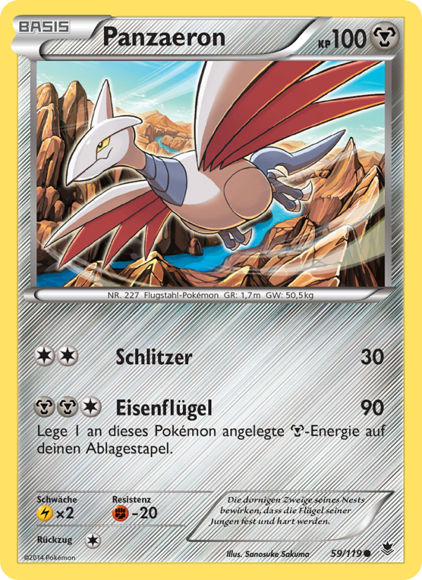Panzaeron 59 — Phantom Forces (German Pokémon TCG card)