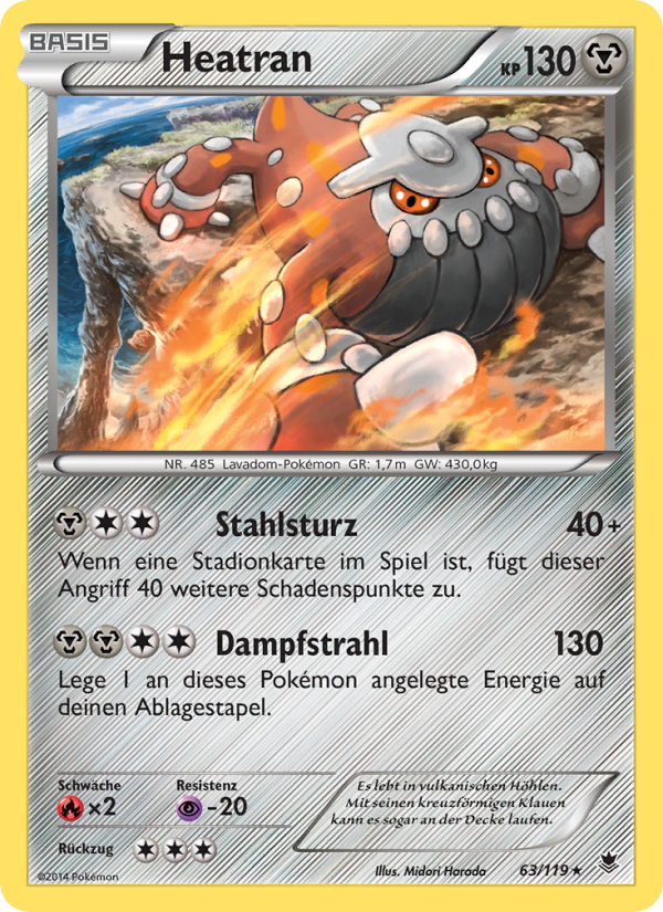 Heatran 63 — Phantom Forces (German Pokémon TCG card)