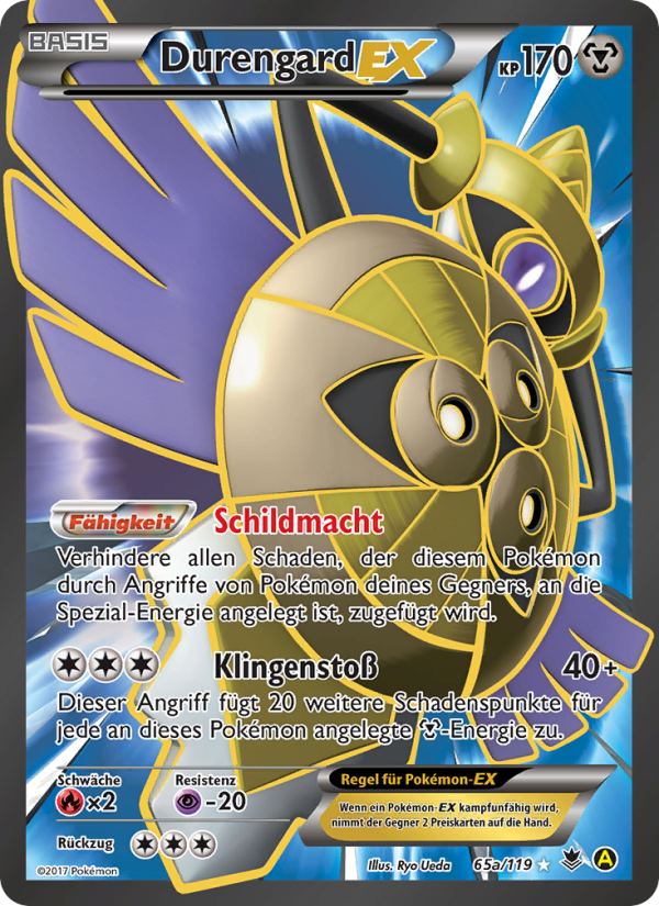 Durengard EX 65a — Phantom Forces (German Pokémon TCG card)