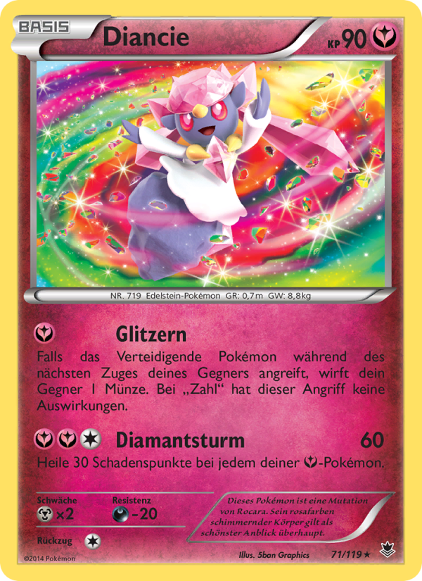 Diancie 71 — Phantom Forces (German Pokémon TCG card)