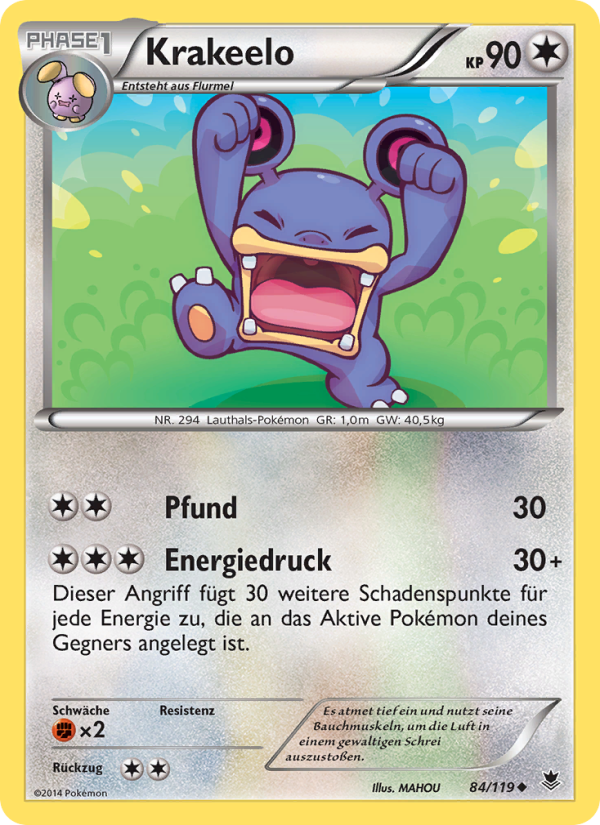 Krakeelo 84 — Phantom Forces (German Pokémon TCG card)