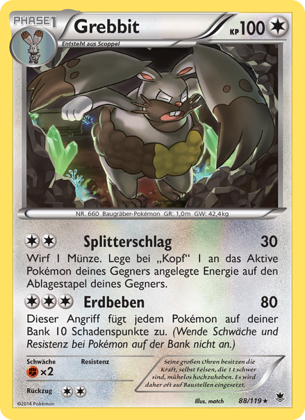 Grebbit 88 — Phantom Forces (German Pokémon TCG card)