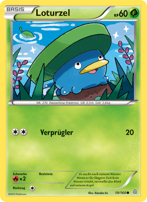 Loturzel 10 — Primal Clash (German Pokémon TCG card)