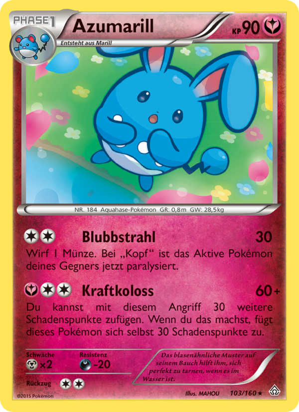 Azumarill 103 — Primal Clash (German Pokémon TCG card)