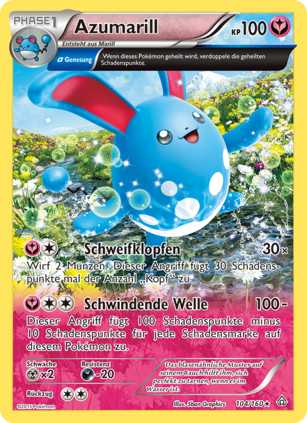 Azumarill 104 — Primal Clash (German Pokémon TCG card)