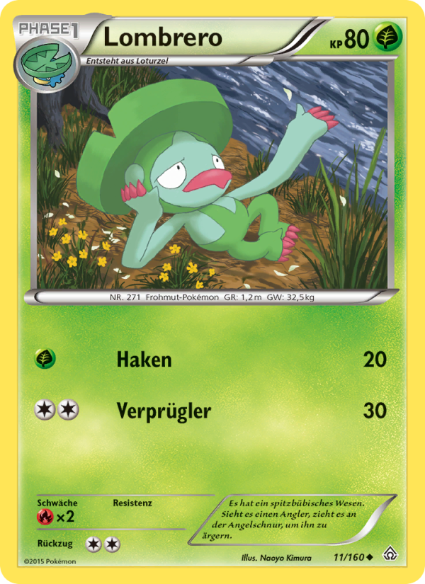 Lombrero 11 — Primal Clash (German Pokémon TCG card)