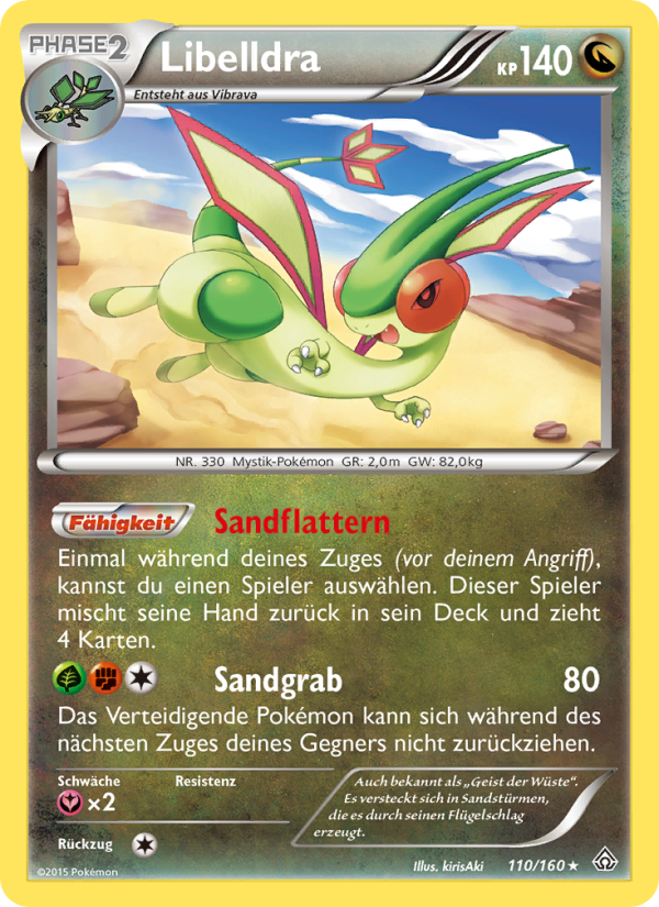 Libelldra 110 — Primal Clash (German Pokémon TCG card)
