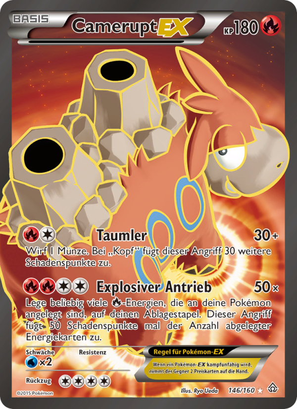 Camerupt EX 146 — Primal Clash (German Pokémon TCG card)