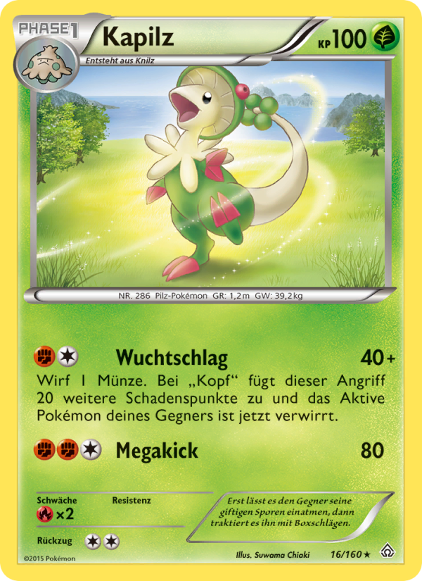 Kapilz 16 — Primal Clash (German Pokémon TCG card)