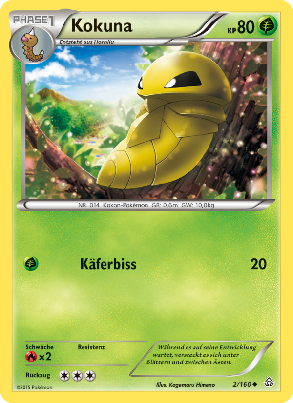 Kokuna 2 — Primal Clash (German Pokémon TCG card)