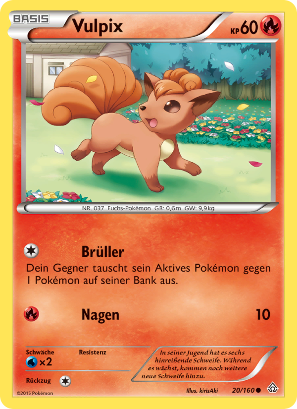 Vulpix 20 — Primal Clash (German Pokémon TCG card)