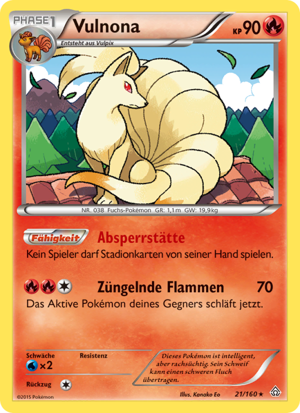 Vulnona 21 — Primal Clash (German Pokémon TCG card)