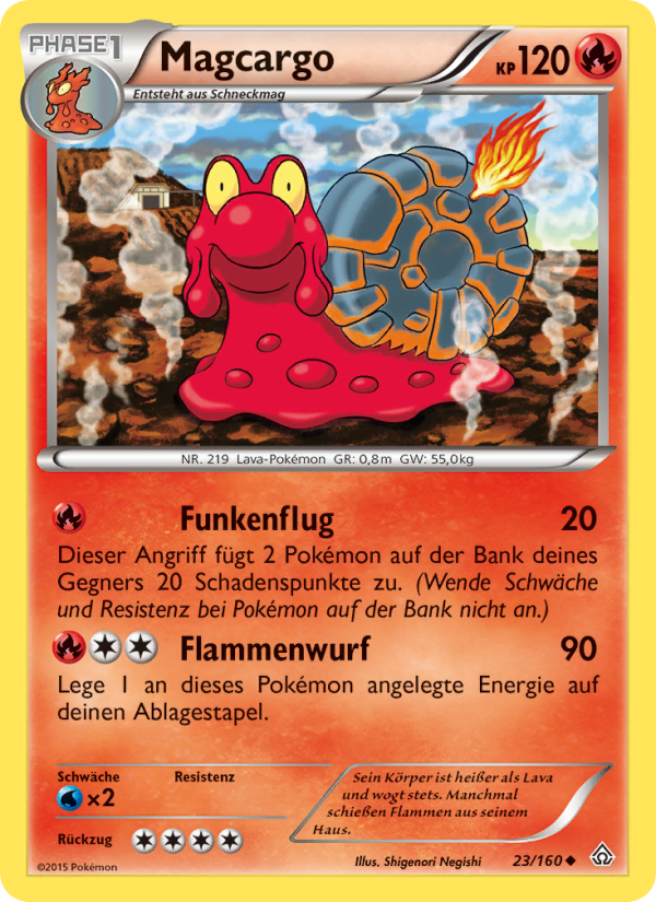 Magcargo 23 — Primal Clash (German Pokémon TCG card)