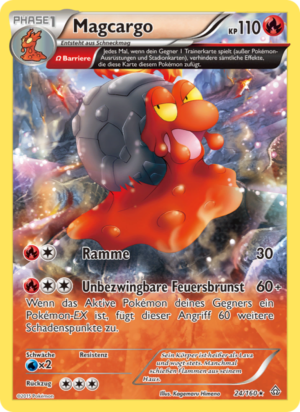 Magcargo 24 — Primal Clash (German Pokémon TCG card)