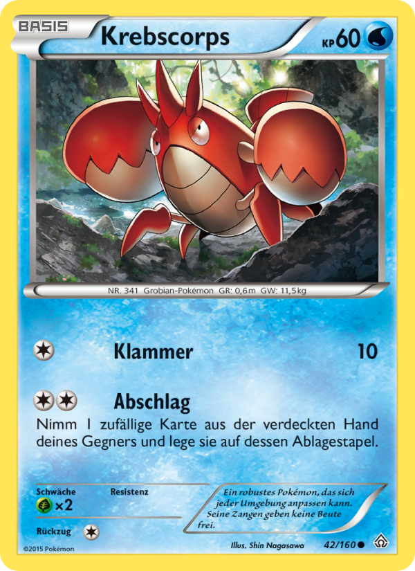 Krebscorps 42 — Primal Clash (German Pokémon TCG card)