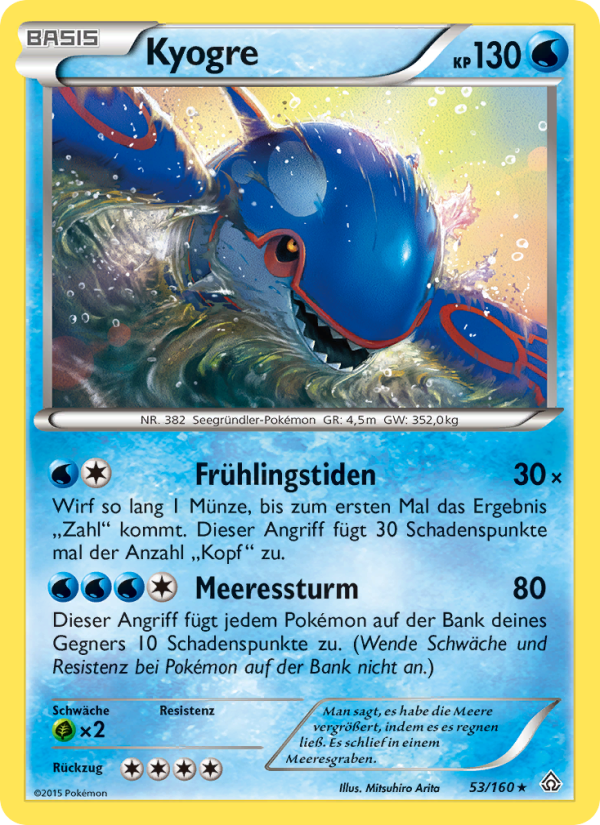 Kyogre 53 — Primal Clash (German Pokémon TCG card)