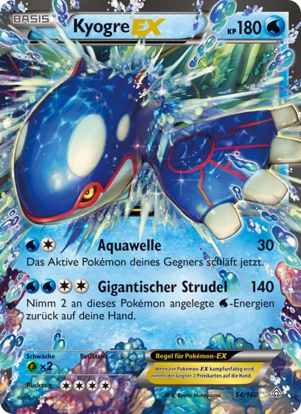 Kyogre EX 54 — Primal Clash (German Pokémon TCG card)