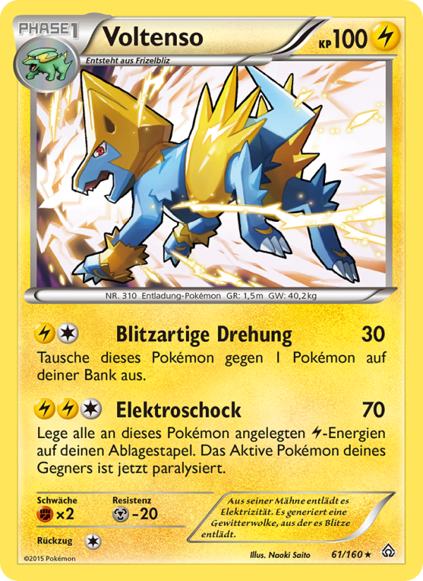 Voltenso 61 — Primal Clash (German Pokémon TCG card)