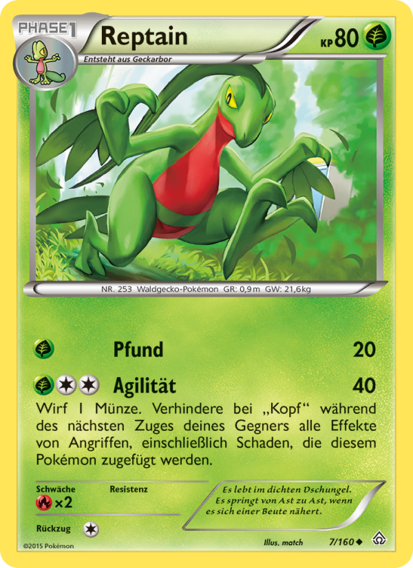 Reptain 7 — Primal Clash (German Pokémon TCG card)