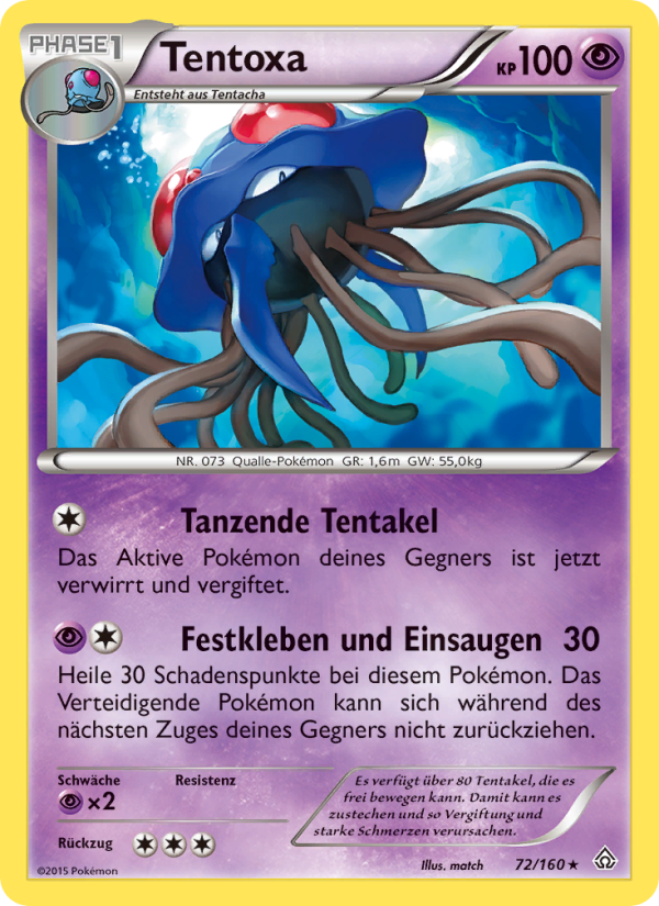 Tentoxa 72 — Primal Clash (German Pokémon TCG card)