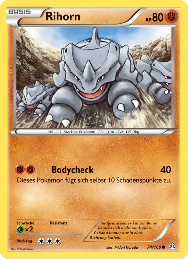 Rihorn 74 — Primal Clash (German Pokémon TCG card)