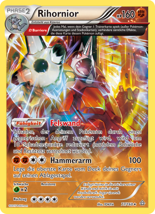 Rihornior 77 — Primal Clash (German Pokémon TCG card)