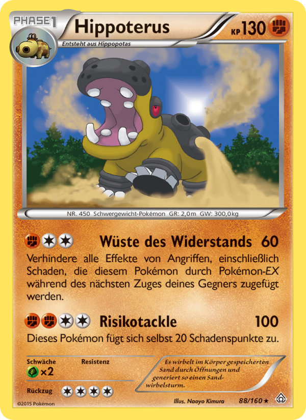 Hippoterus 88 — Primal Clash (German Pokémon TCG card)