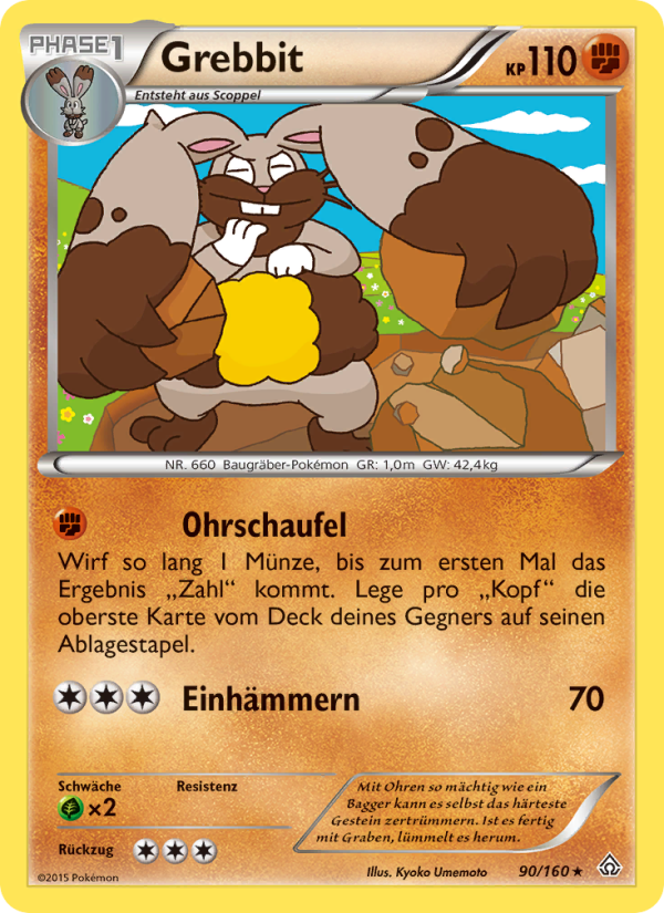Grebbit 90 — Primal Clash (German Pokémon TCG card)