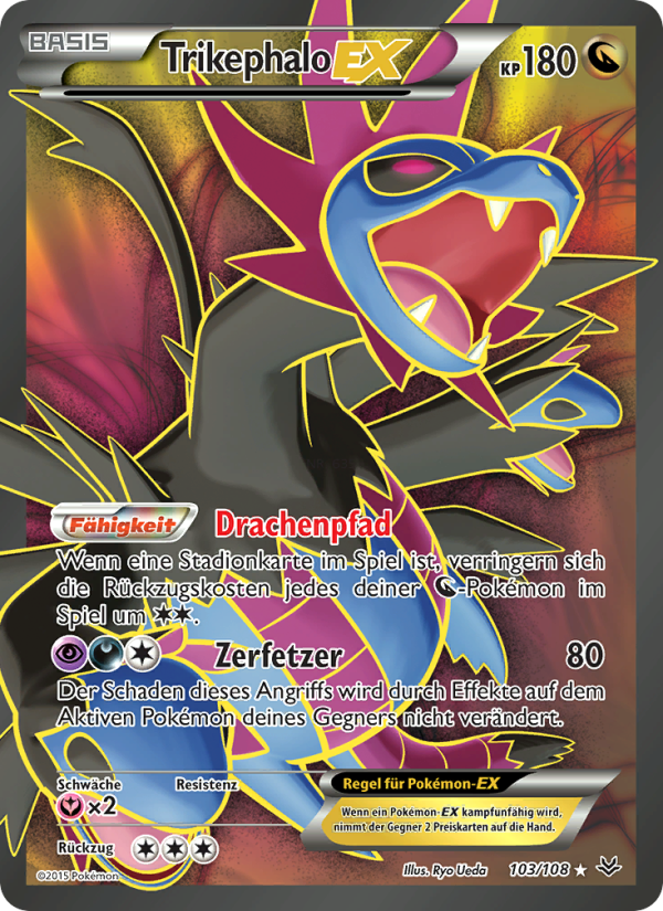 Trikephalo EX 103 — Roaring Skies (German Pokémon TCG card)