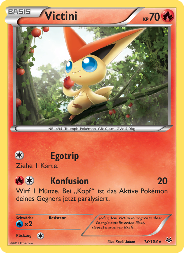 Victini 13 — Roaring Skies (German Pokémon TCG card)