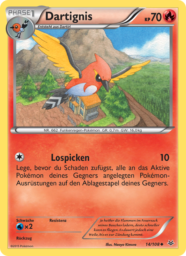 Dartignis 14 — Roaring Skies (German Pokémon TCG card)