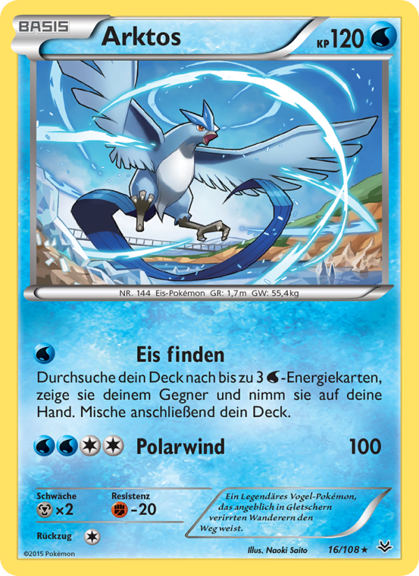Arktos 16 — Roaring Skies (German Pokémon TCG card)