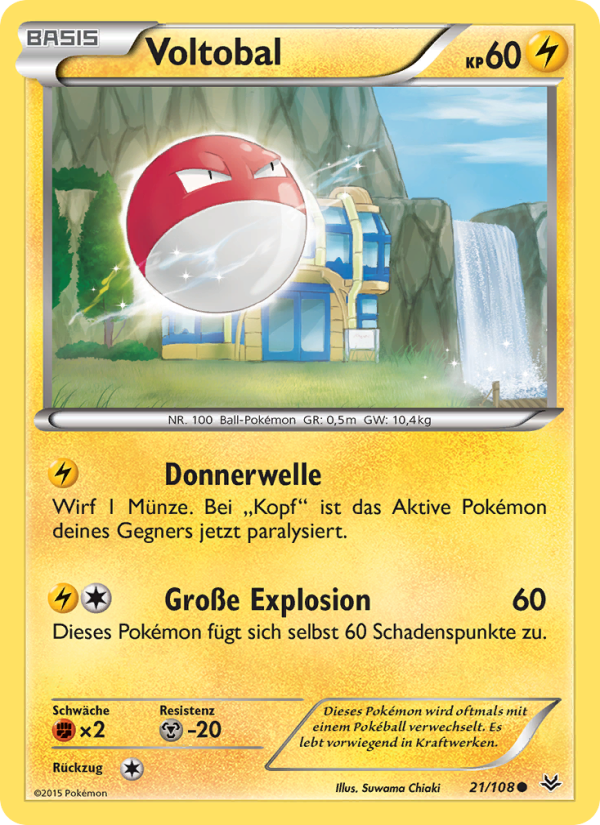 Voltobal 21 — Roaring Skies (German Pokémon TCG card)