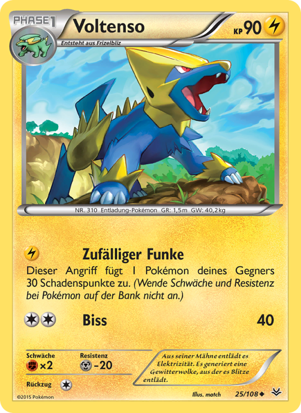 Voltenso 25 — Roaring Skies (German Pokémon TCG card)