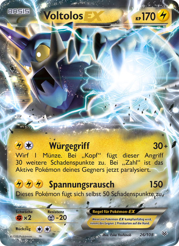 Voltolos EX 26 — Roaring Skies (German Pokémon TCG card)