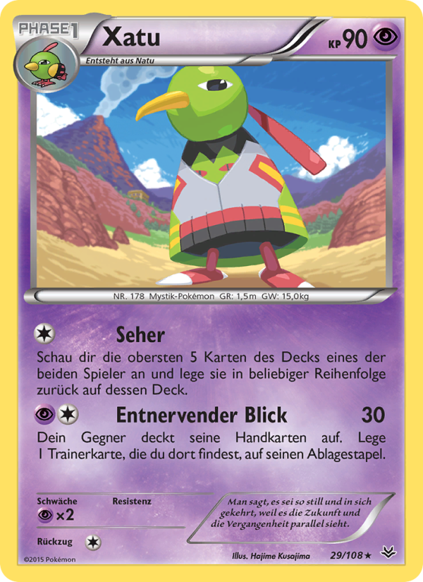 Xatu 29 — Roaring Skies (German Pokémon TCG card)