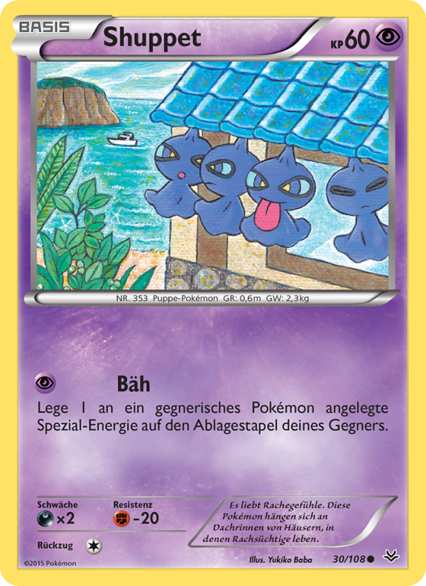 Shuppet 30 — Roaring Skies (German Pokémon TCG card)