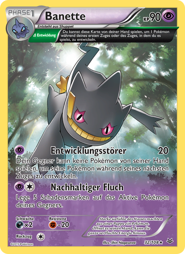 Banette 32 — Roaring Skies (German Pokémon TCG card)