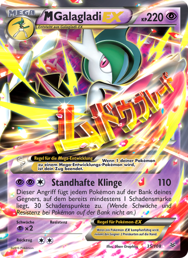 M-Galagladi EX 35 — Roaring Skies (German Pokémon TCG card)