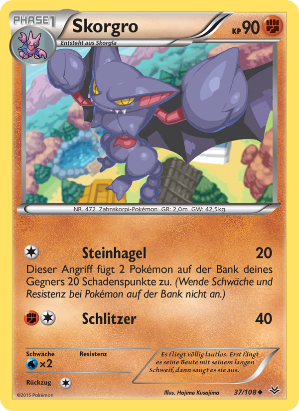 Skorgro 37 — Roaring Skies (German Pokémon TCG card)