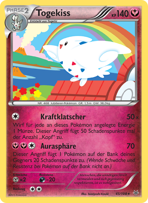 Togekiss 45 — Roaring Skies (German Pokémon TCG card)