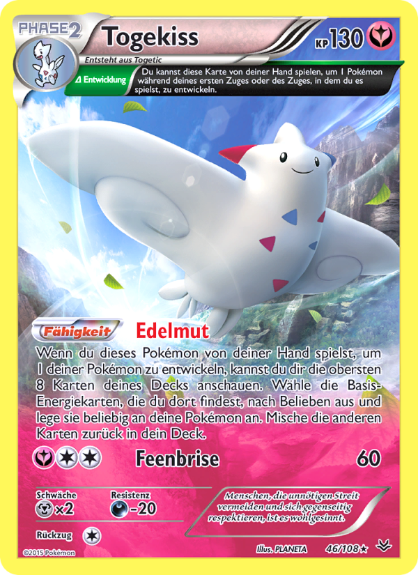 Togekiss 46 — Roaring Skies (German Pokémon TCG card)