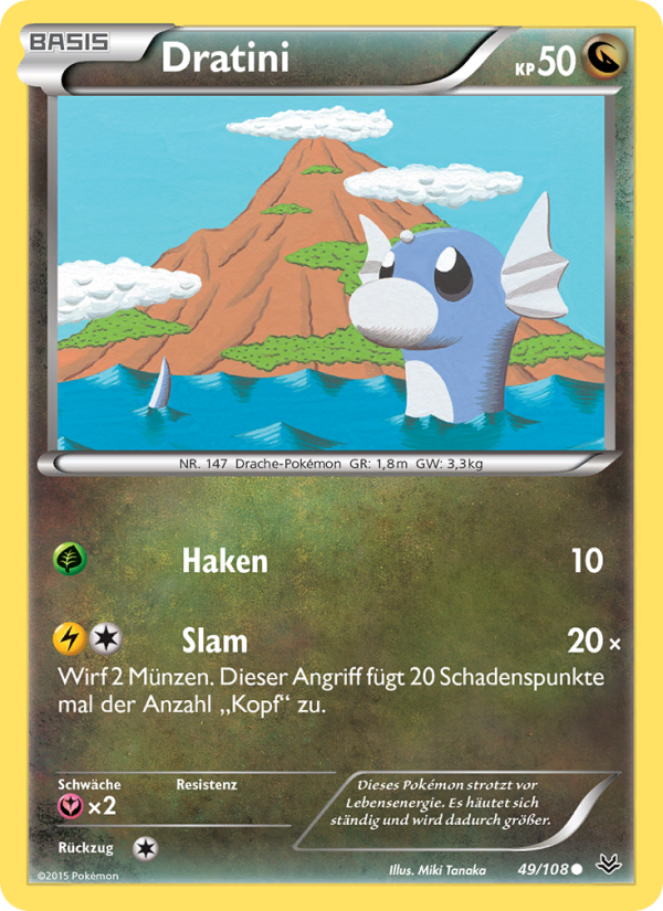 Dratini 49 — Roaring Skies (German Pokémon TCG card)