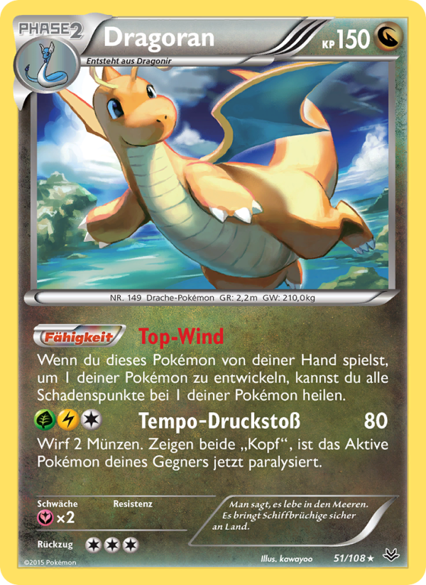 Dragoran 51 — Roaring Skies (German Pokémon TCG card)