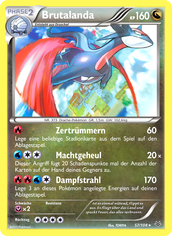 Brutalanda 57 — Roaring Skies (German Pokémon TCG card)