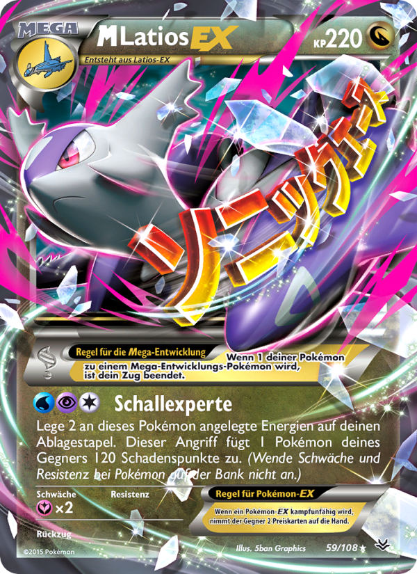 M-Latios EX 59 — Roaring Skies (German Pokémon TCG card)