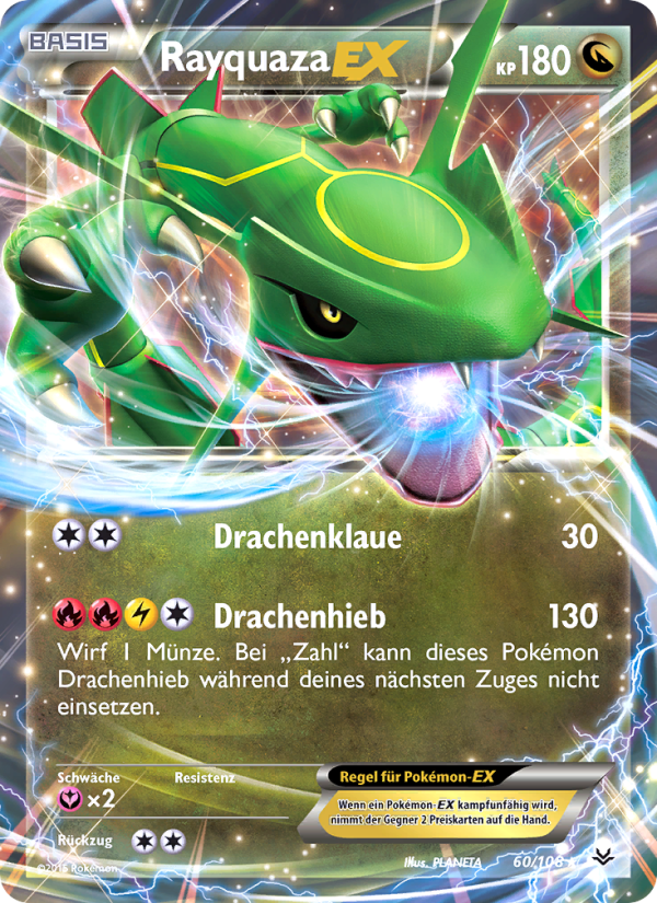 Rayquaza EX 60 — Roaring Skies (German Pokémon TCG card)