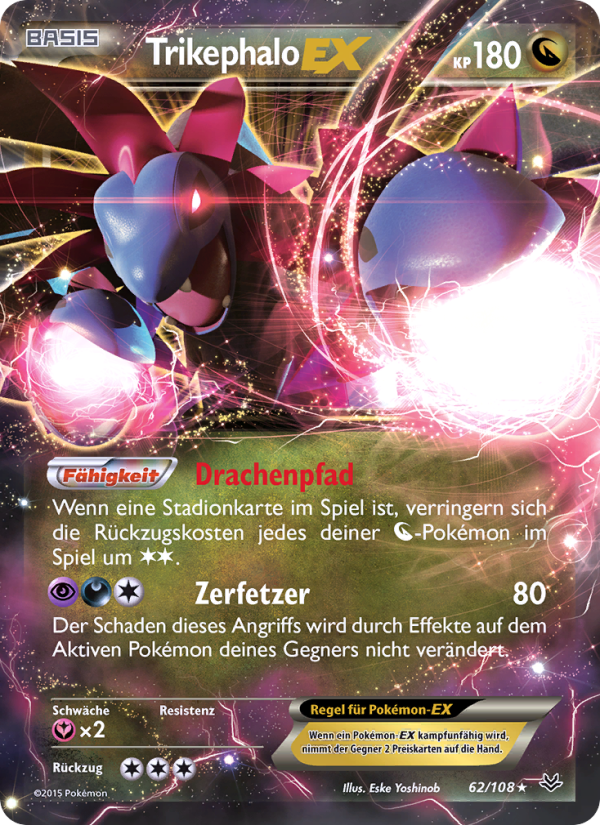 Trikephalo EX 62 — Roaring Skies (German Pokémon TCG card)