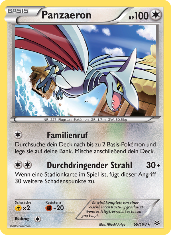 Panzaeron 69 — Roaring Skies (German Pokémon TCG card)